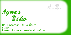 agnes miko business card